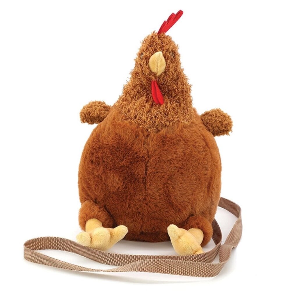 Brown Furry Hen Cross Body Bag in Polyester      NEW! - Picture 4 of 4
